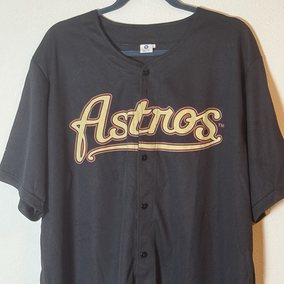 Houston Astros Berkman #17 Enron Field 2000 Inaugural Season Jersey XL Black